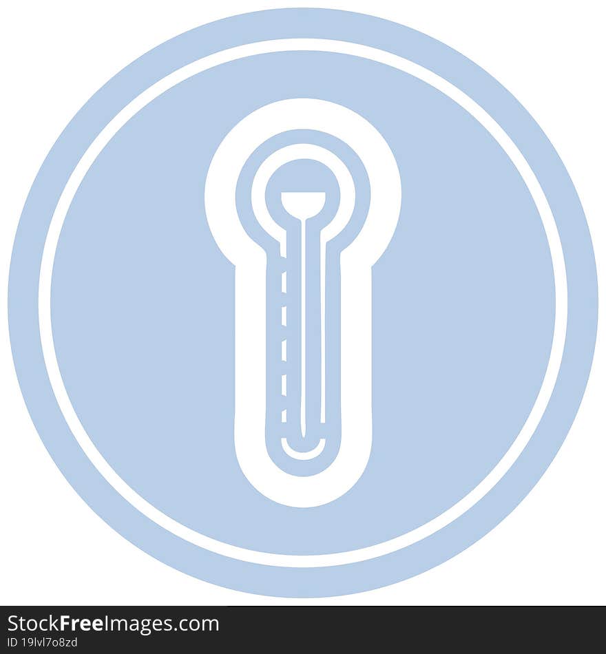 glass thermometer circular icon