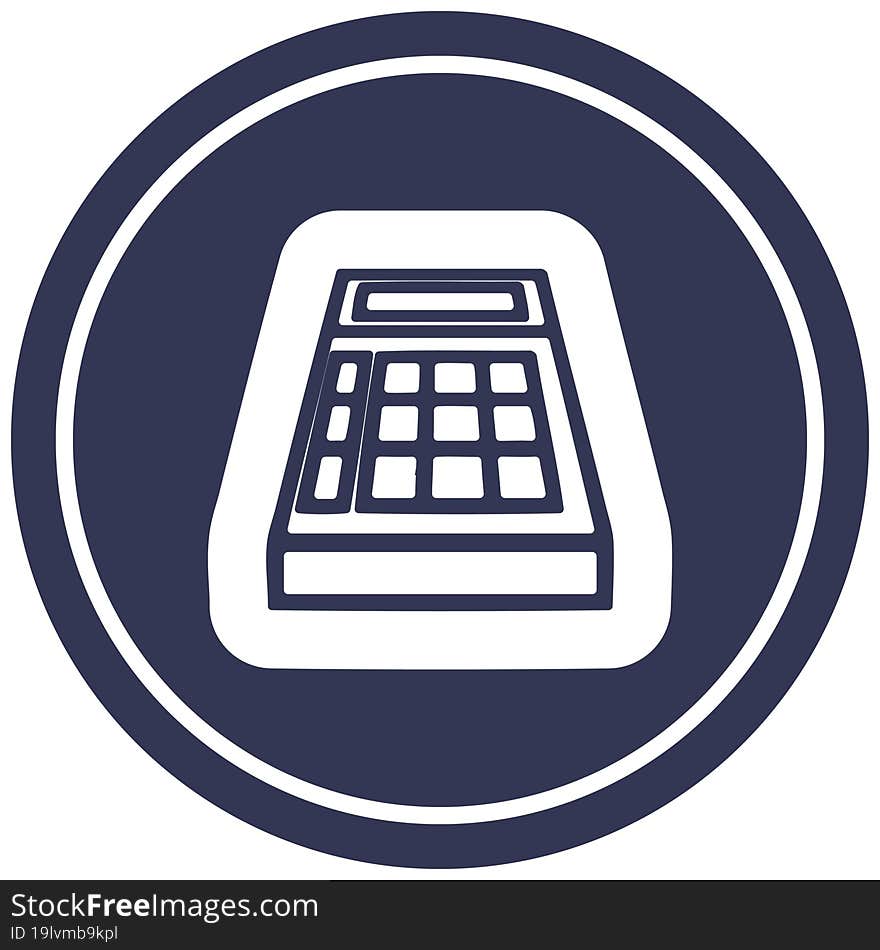 math calculator circular icon