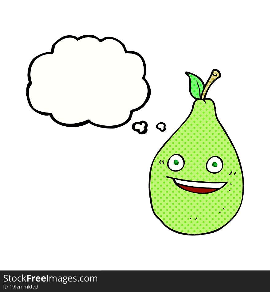 Thought Bubble Cartoon Pear