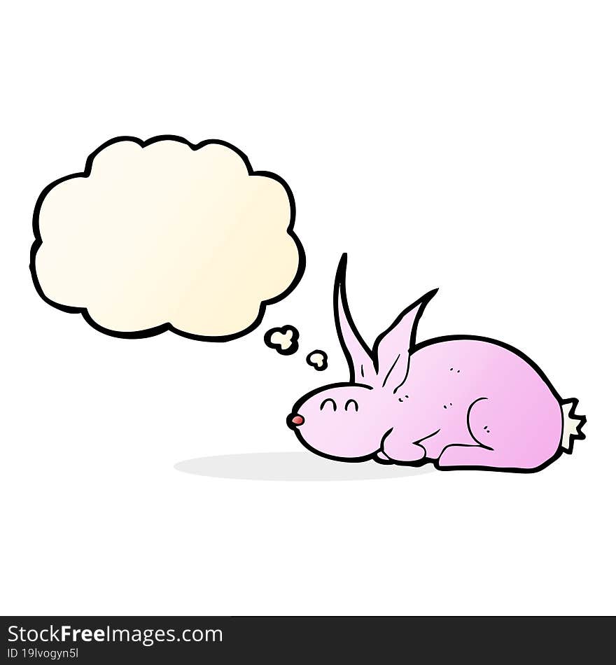 Cartoon Rabbit With Thought Bubble