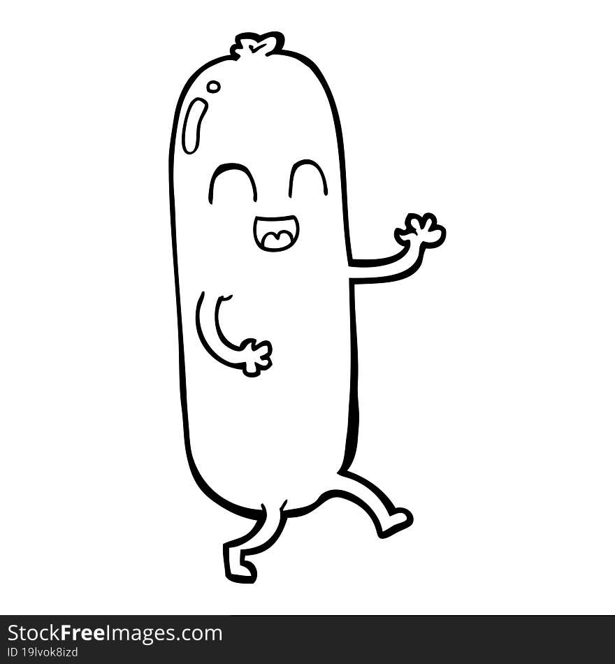 cartoon dancing sausage