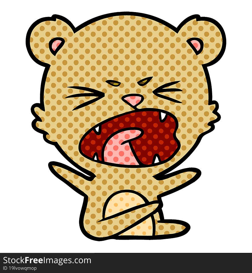 angry cartoon bear. angry cartoon bear