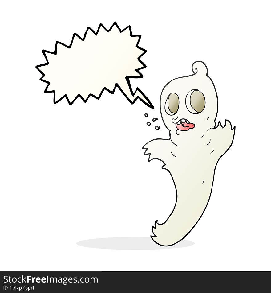 Speech Bubble Cartoon Ghost