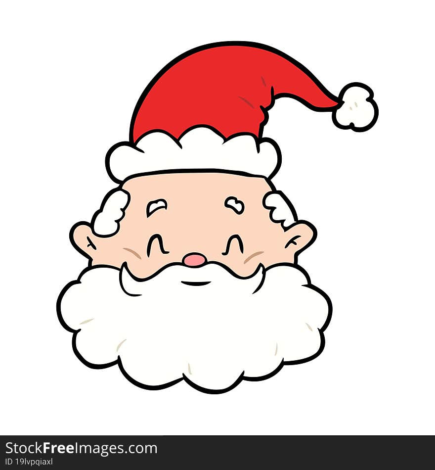 cartoon santa claus face. cartoon santa claus face