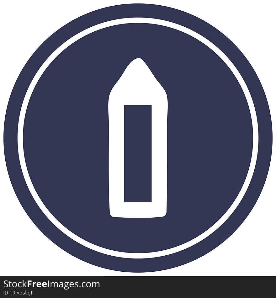 simple pencil circular icon