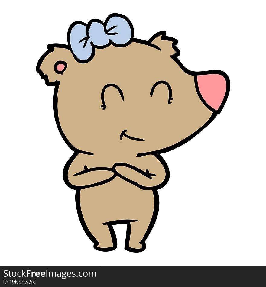 female bear cartoon. female bear cartoon