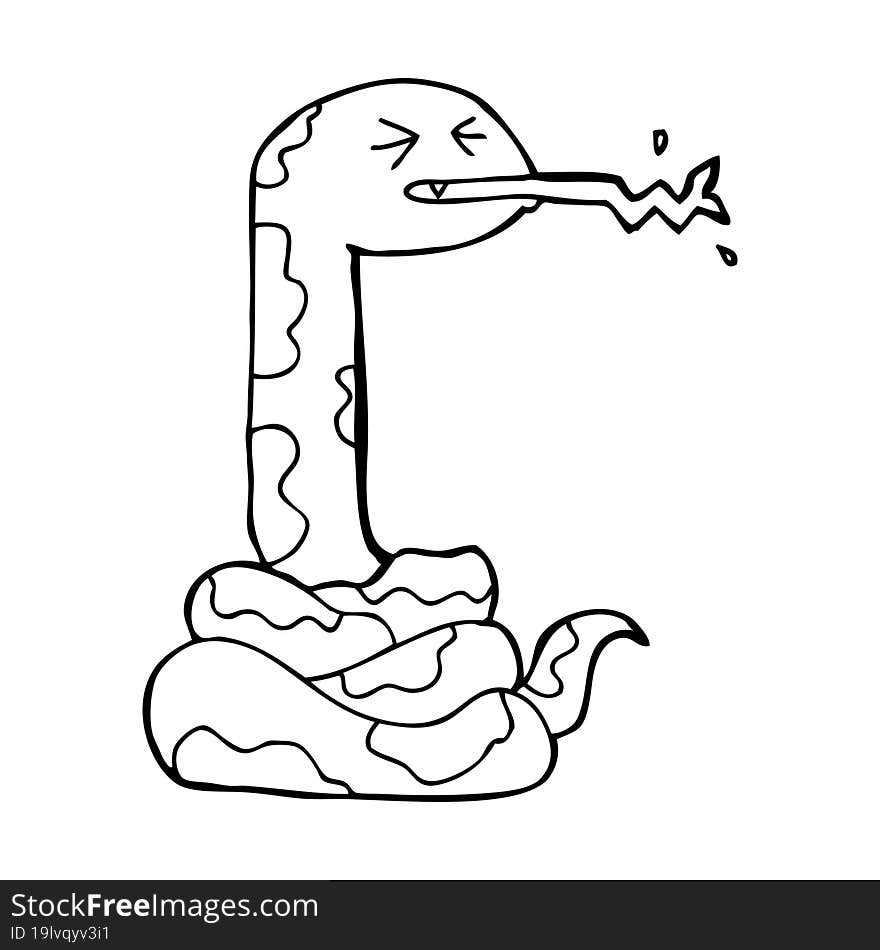 cartoon hissing snake