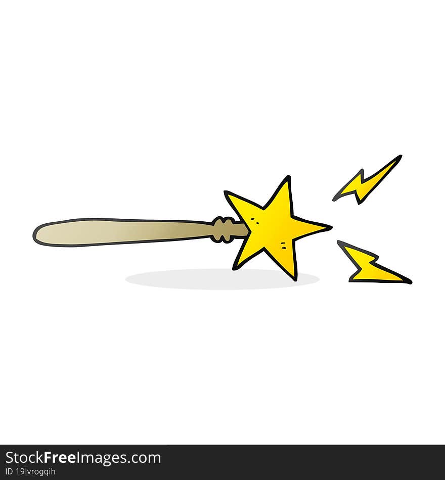 cartoon magic wand