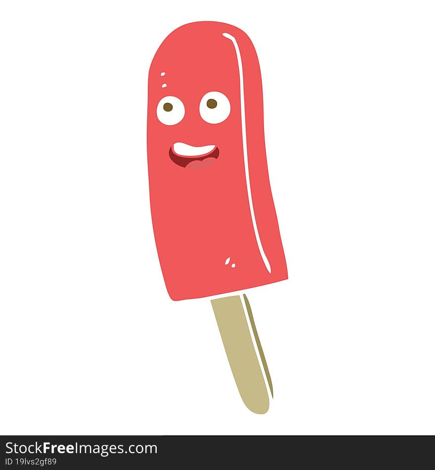 flat color illustration of ice lolly. flat color illustration of ice lolly