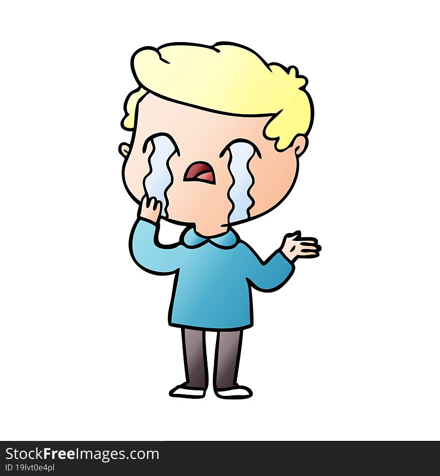 cartoon man crying. cartoon man crying