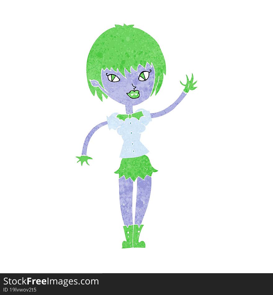 Cartoon Vampire Girl