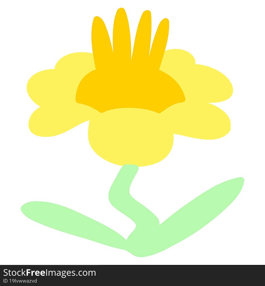 cartoon flower growing