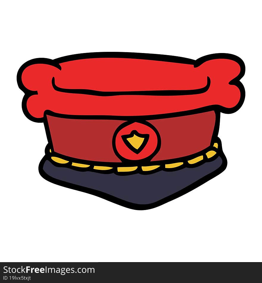 cartoon doodle fire chiefs hat