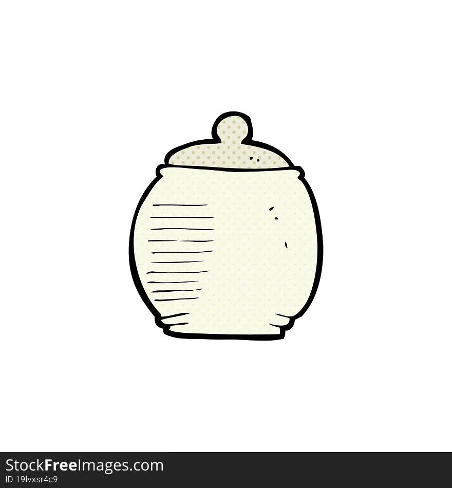 cartoon old pot