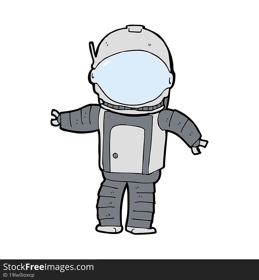 cartoon astronaut