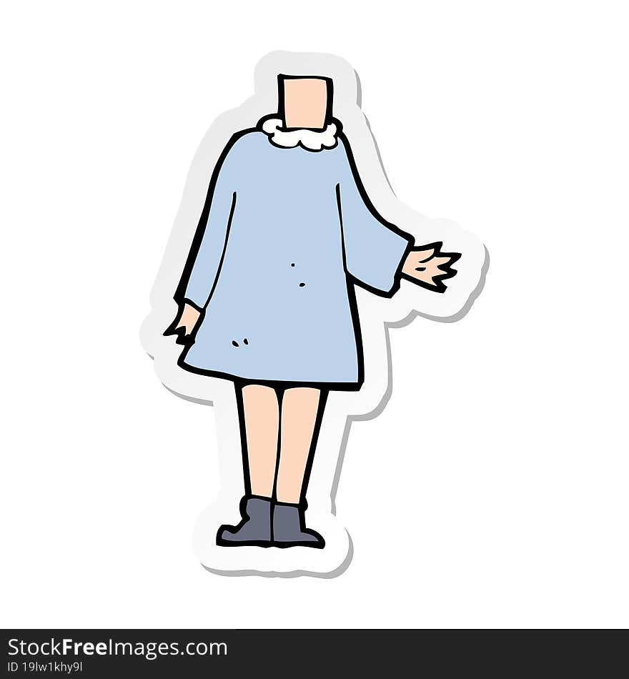 sticker of a cartoon body