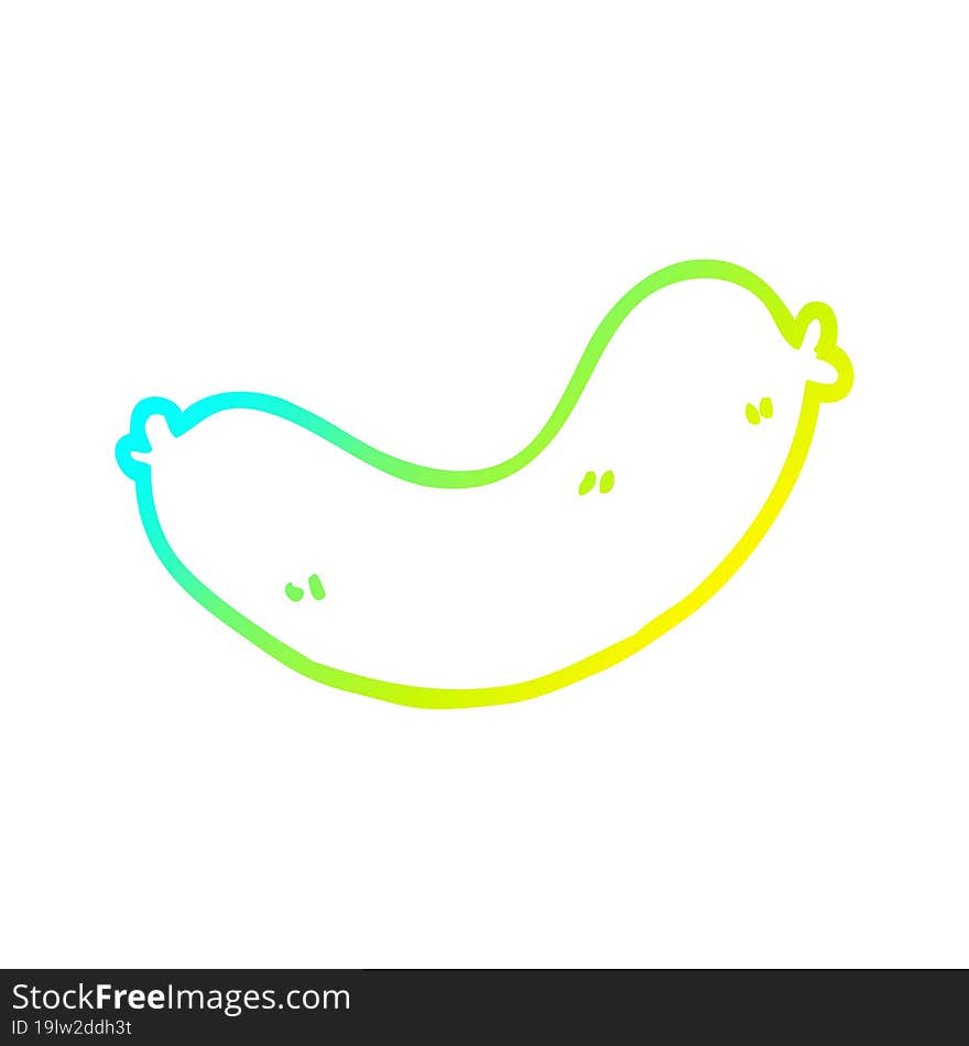 cold gradient line drawing cartoon sausages