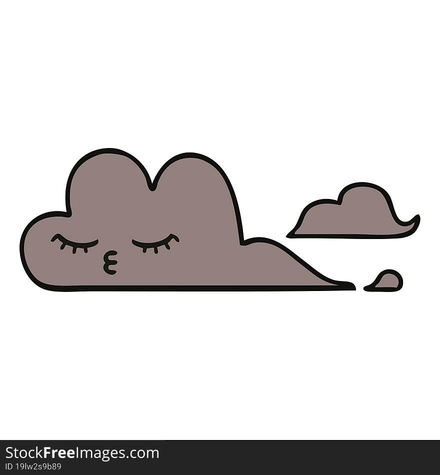 cute cartoon storm cloud