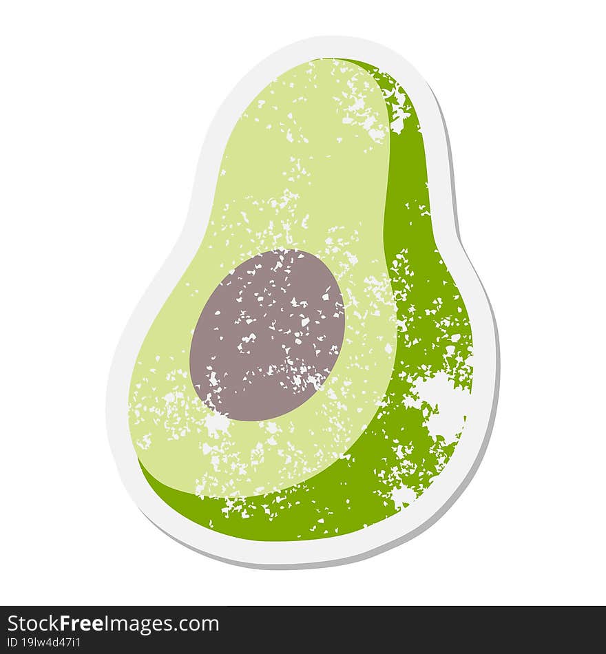 Avocado grunge sticker