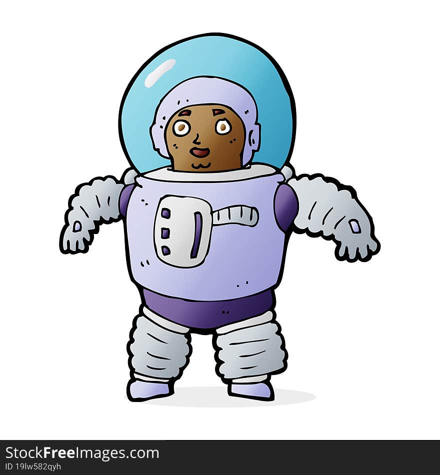 cartoon space man