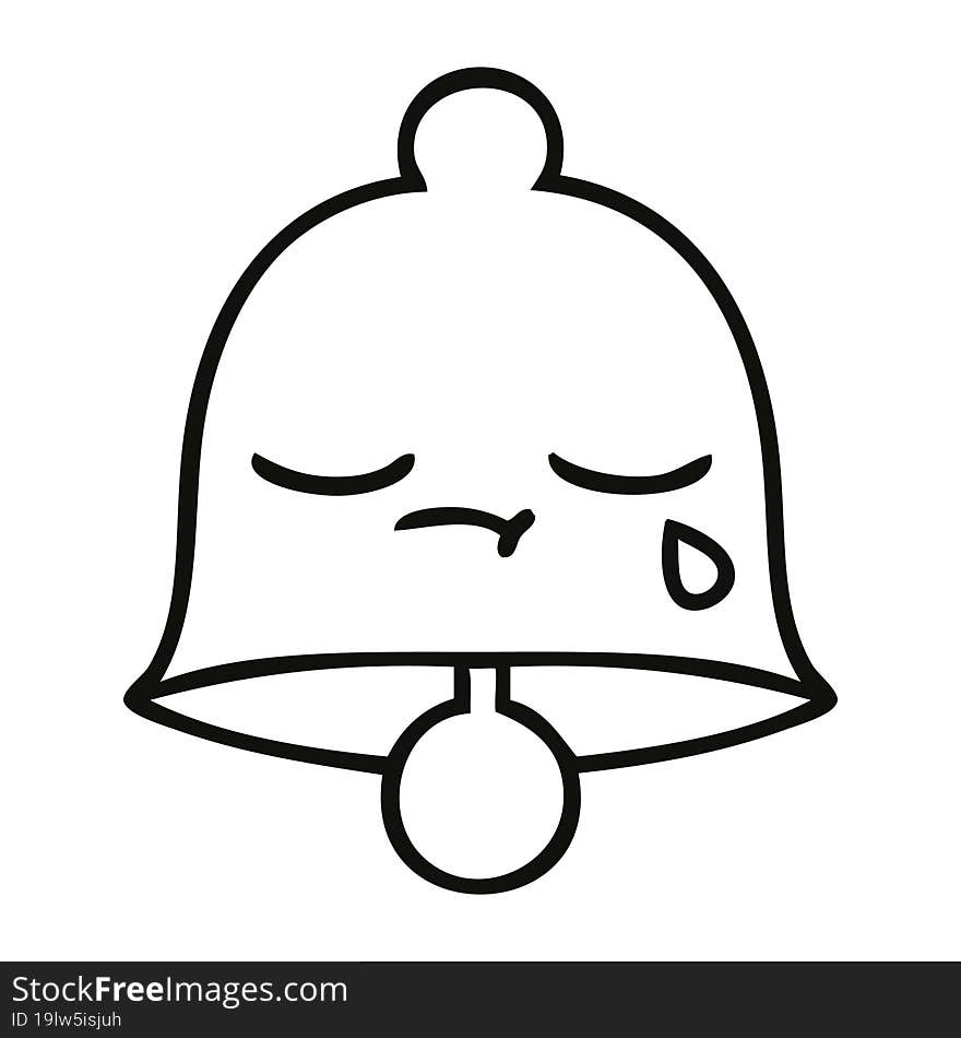 Line Drawing Cartoon Bell