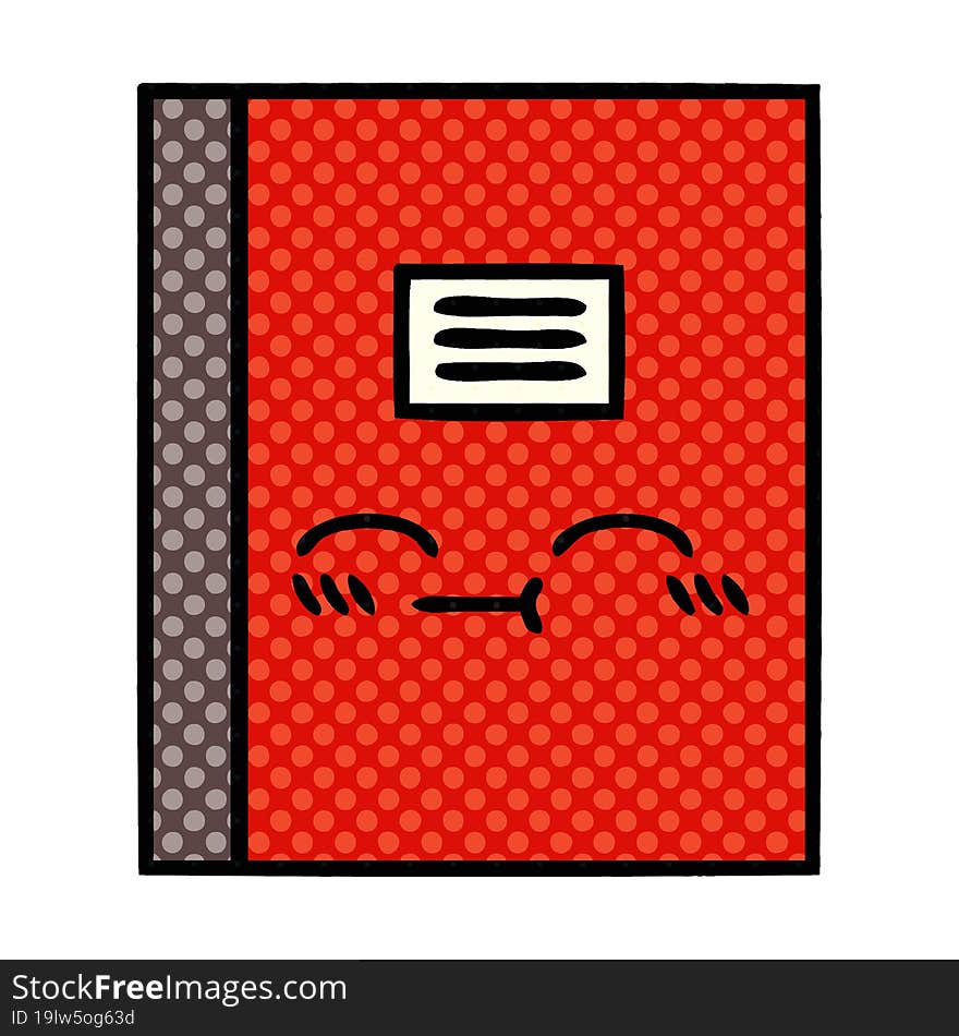 comic book style cartoon notebook