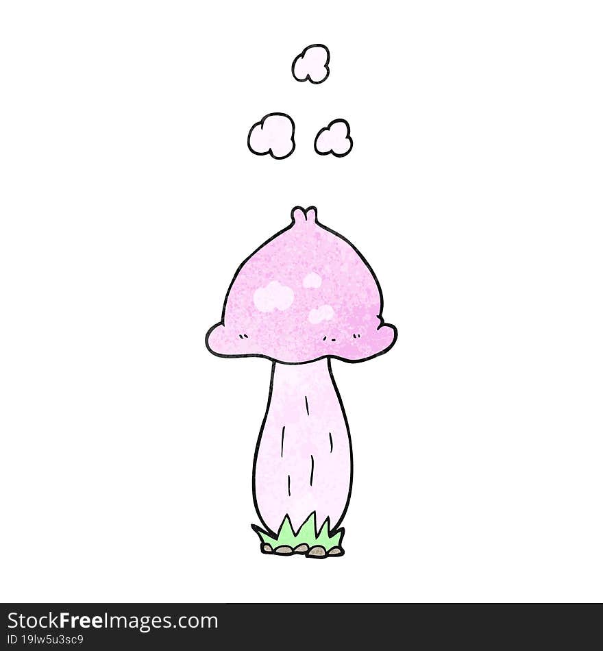 Textured Cartoon Mushroom