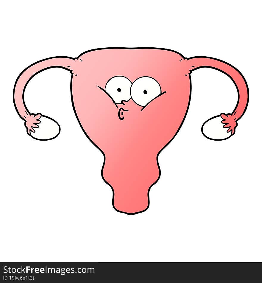 cartoon uterus. cartoon uterus