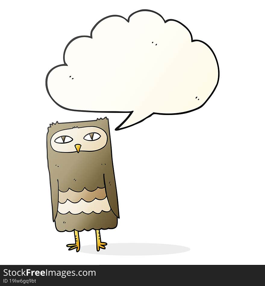 speech bubble cartoon owl