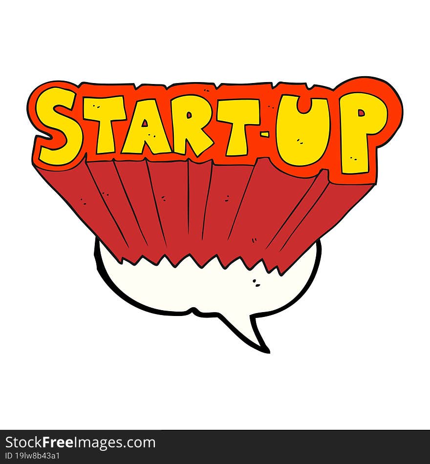 speech bubble cartoon startup symbol