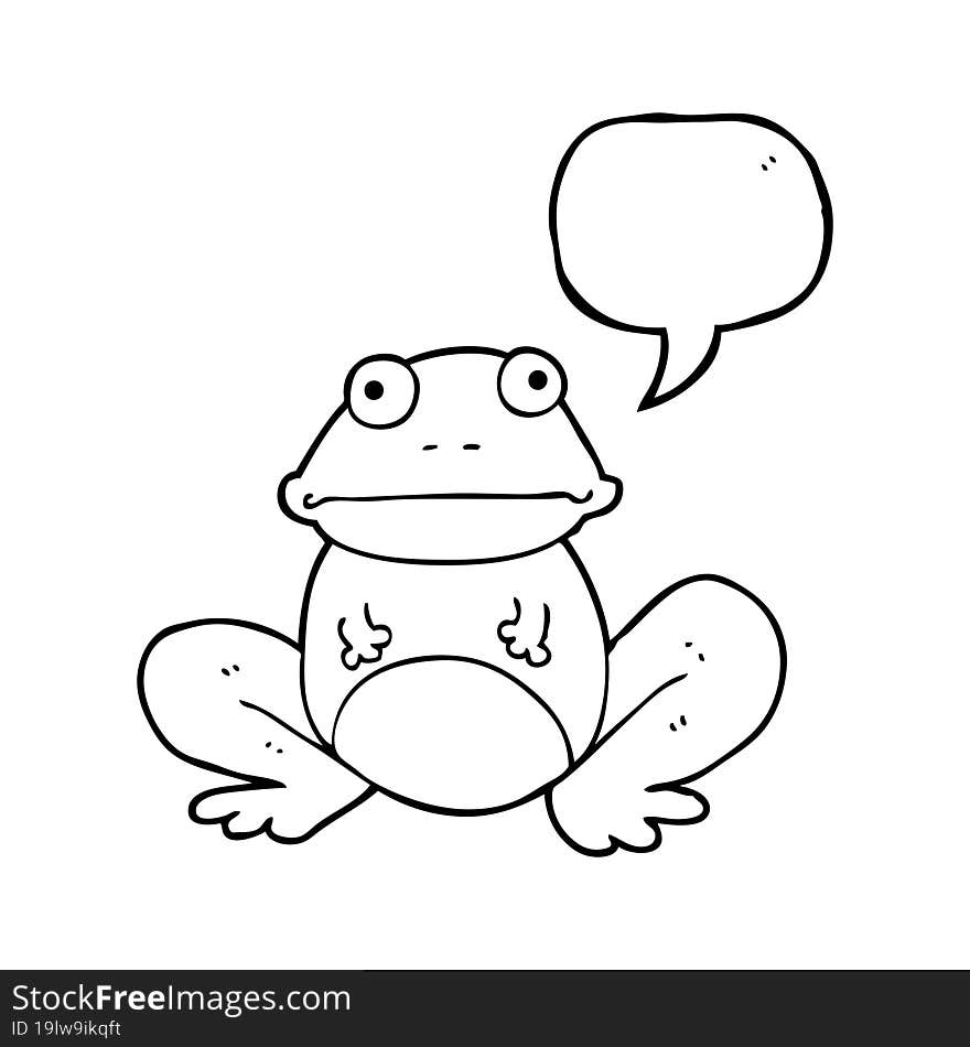 speech bubble cartoon frog