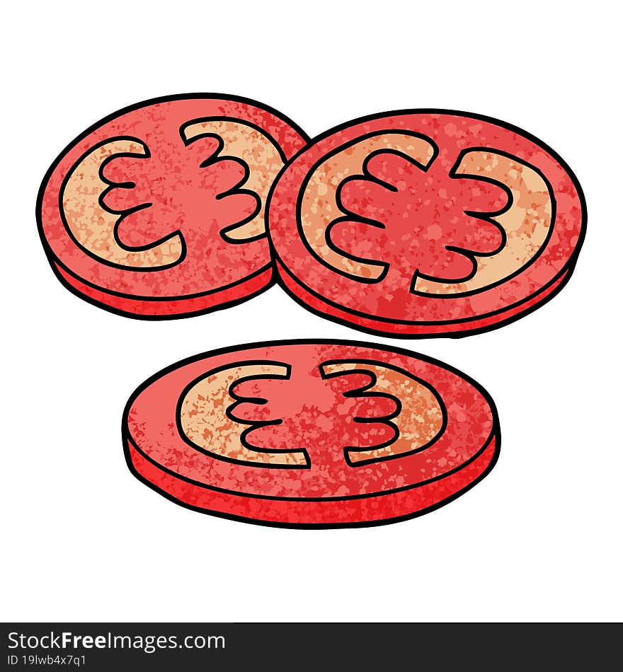 sliced tomatoes cartoon. sliced tomatoes cartoon