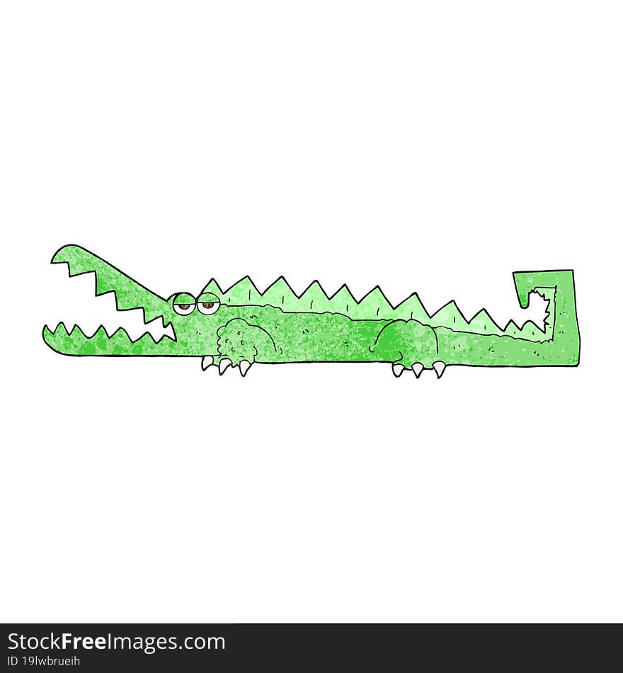 textured cartoon crocodile