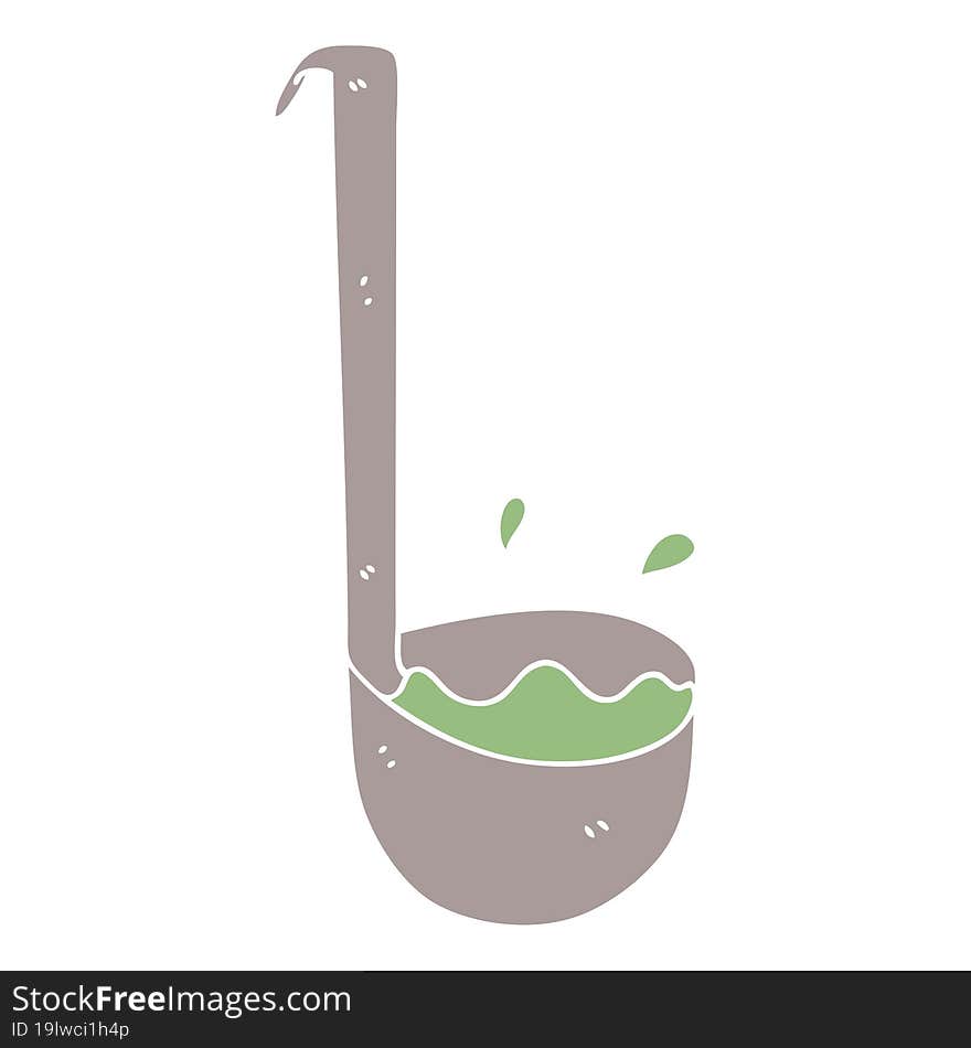 Quirky Hand Drawn Cartoon Ladle