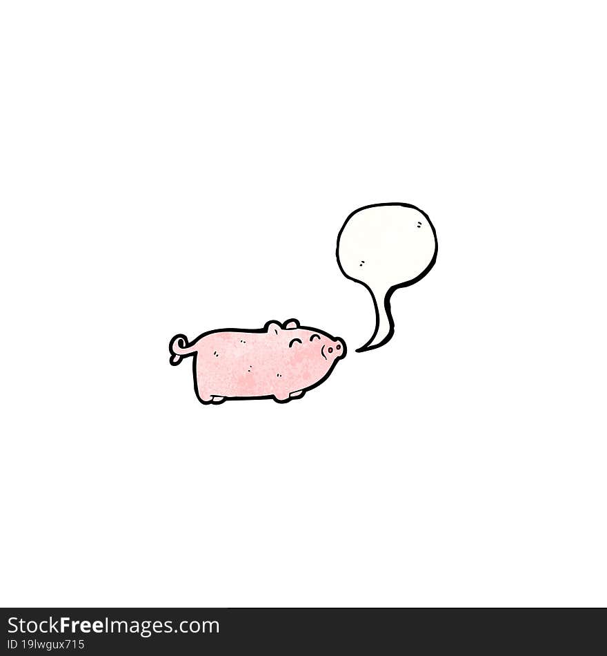 Cartoon Oinking Pig