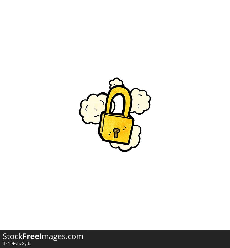 cartoon padlock