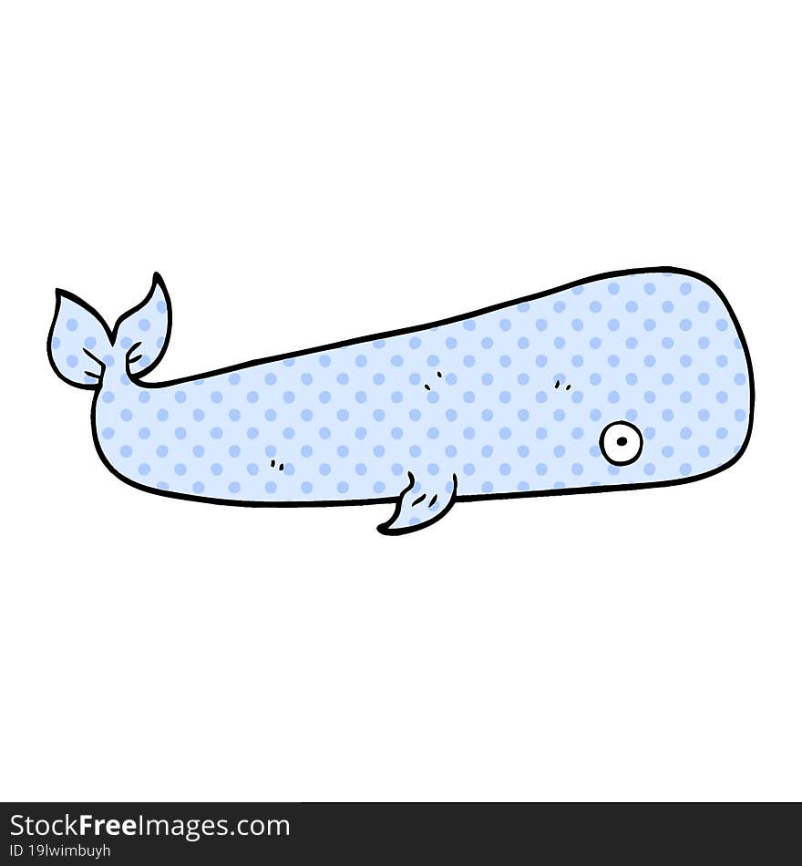 cartoon doodle sea whale