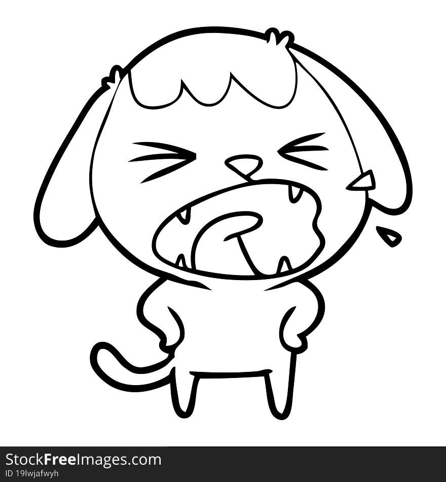 cute cartoon dog barking. cute cartoon dog barking