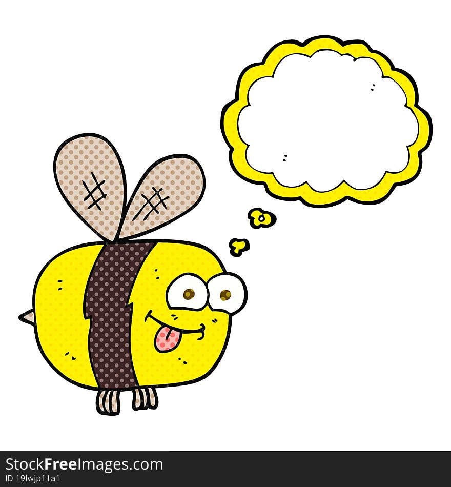 thought bubble cartoon bee