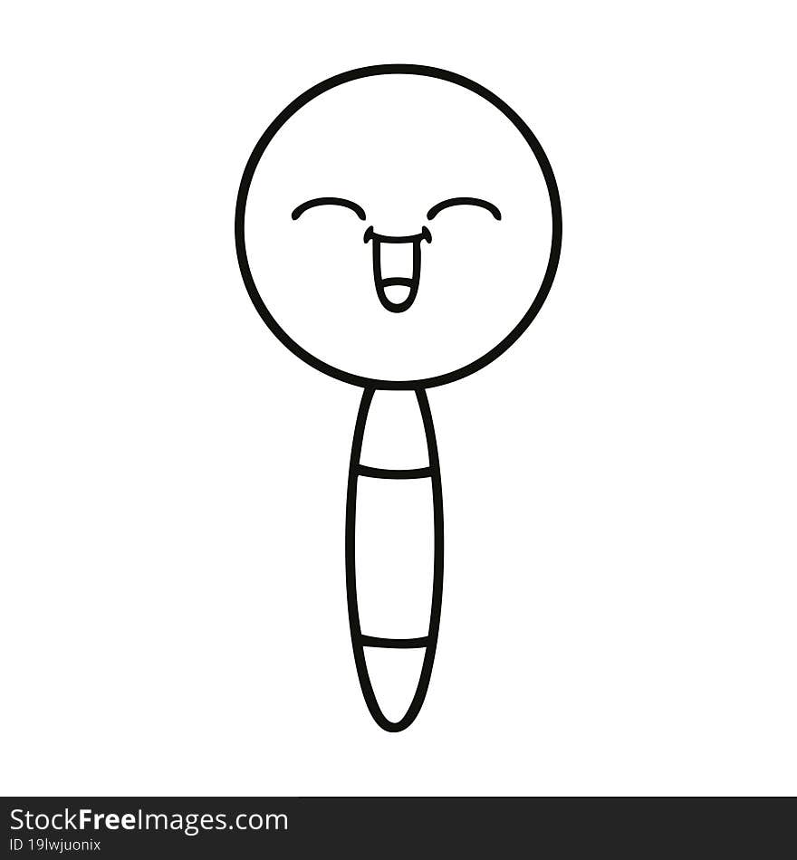 line drawing cartoon magnifying glass