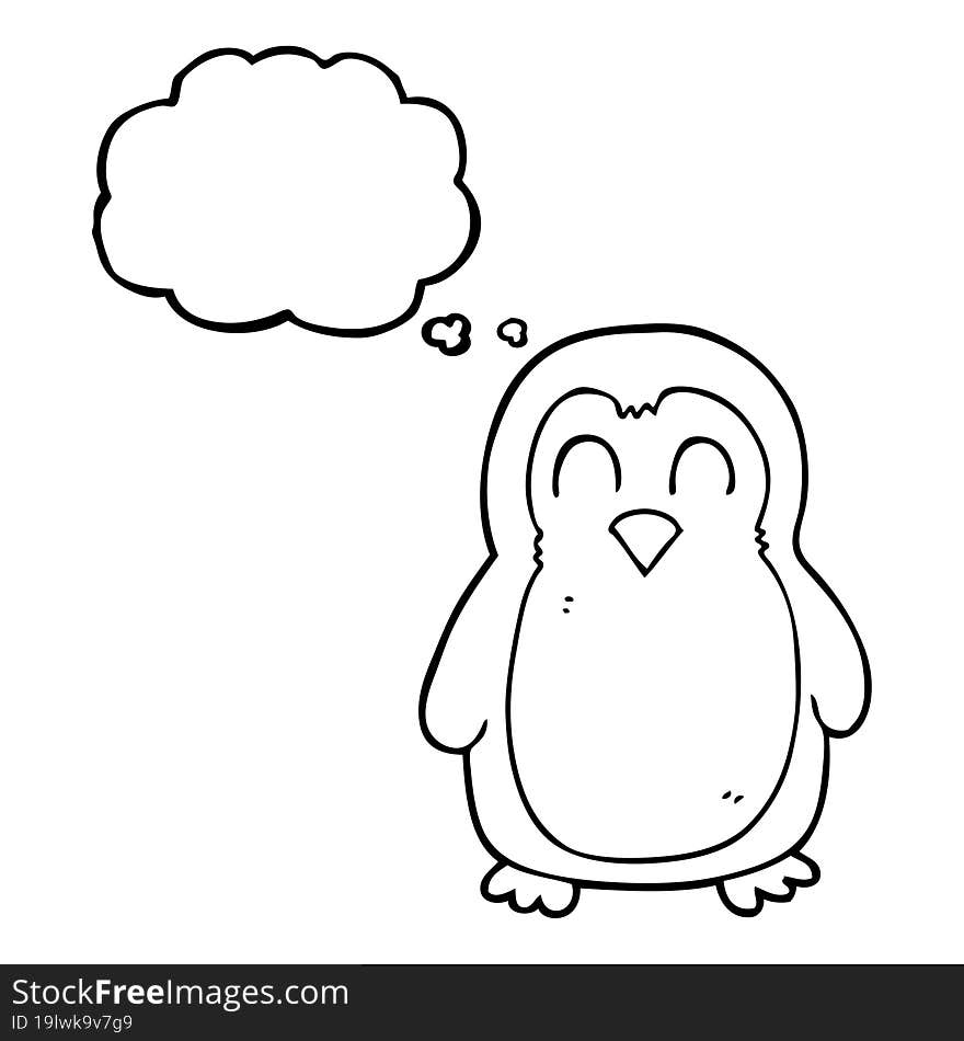 Thought Bubble Cartoon Bird