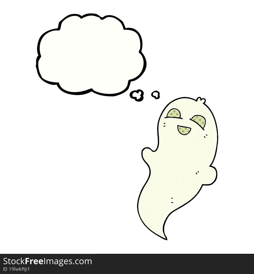 thought bubble cartoon halloween ghost