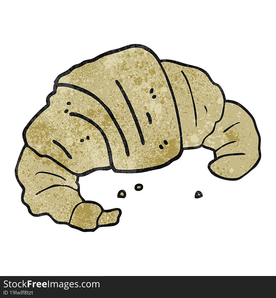 textured cartoon croissant