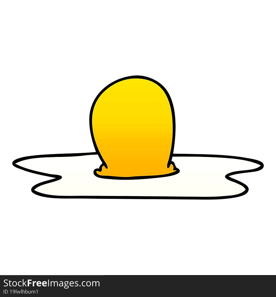 quirky gradient shaded cartoon fried egg