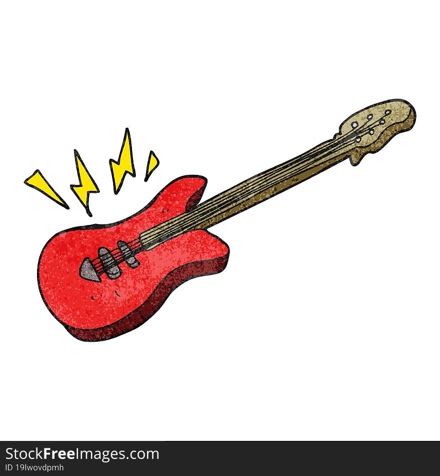 textured cartoon electric guitar