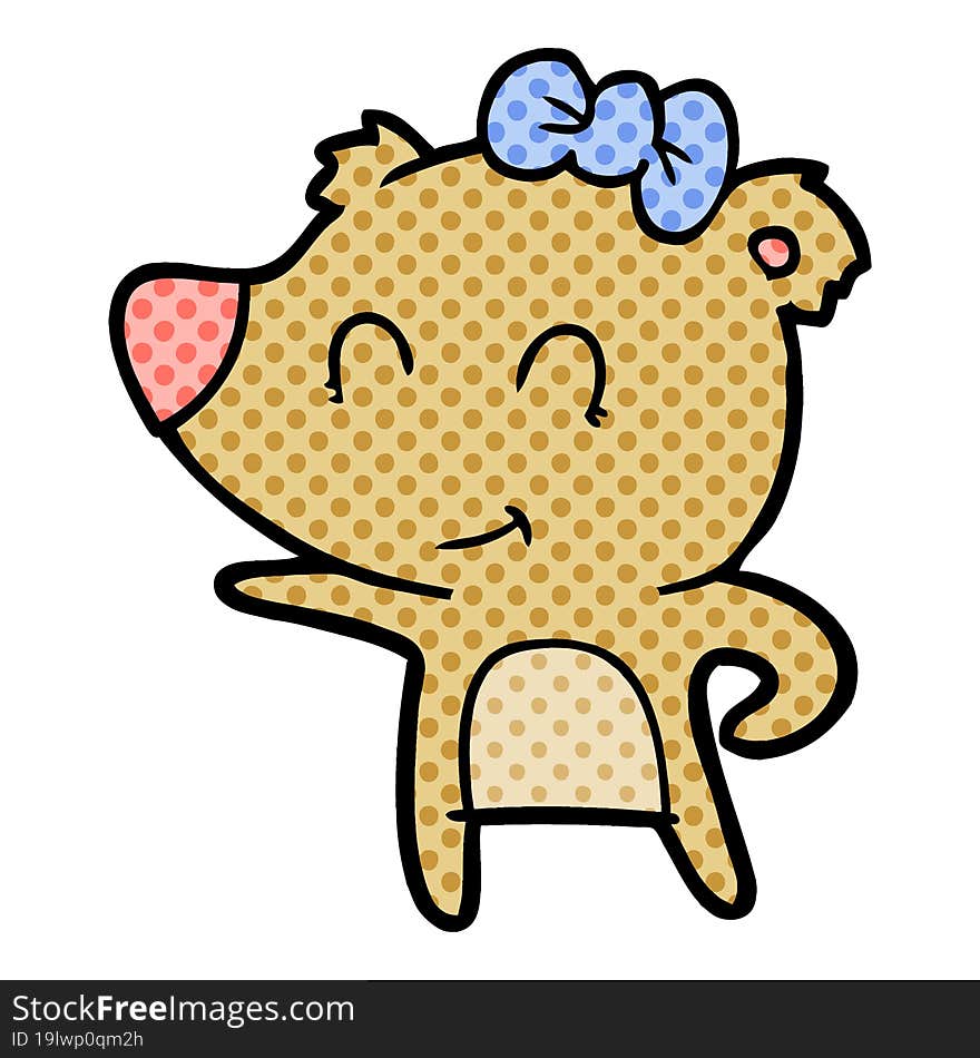 female bear cartoon. female bear cartoon