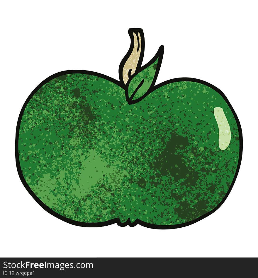 Cartoon Doodle Juicy Apple