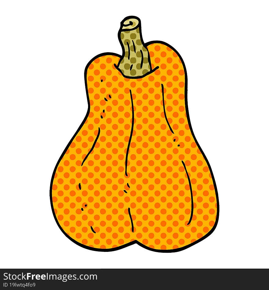 cartoon doodle butternut squash