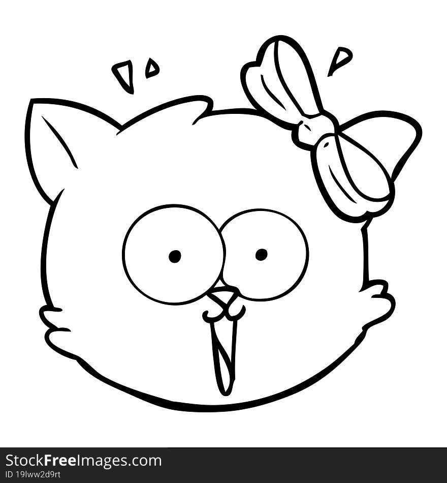 cartoon surprised cat face. cartoon surprised cat face