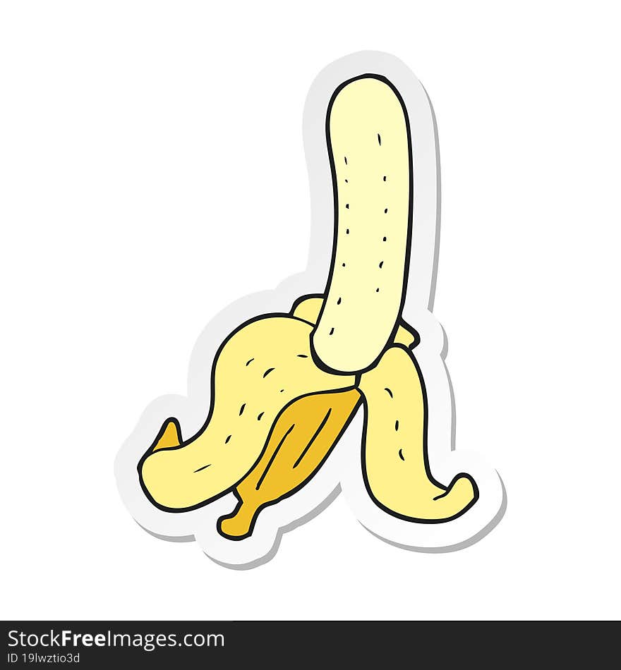 sticker of a cartoon banana